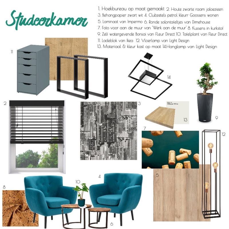 Studeerkamer Mood Board by JolienDelestinne on Style Sourcebook