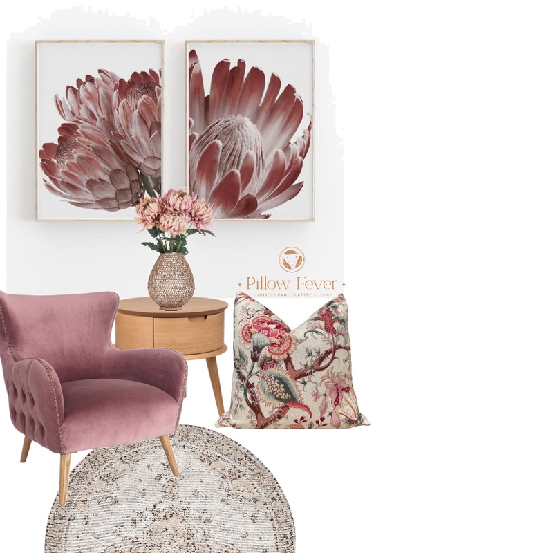 Designer Jacobean Tree of Life Pillow in Antique Rose Mood Board by bon_ana on Style Sourcebook