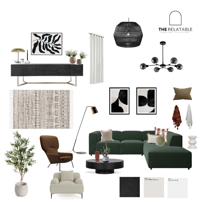 Living Room Inspo Mood Board by The Relatable Creative Collective on Style Sourcebook