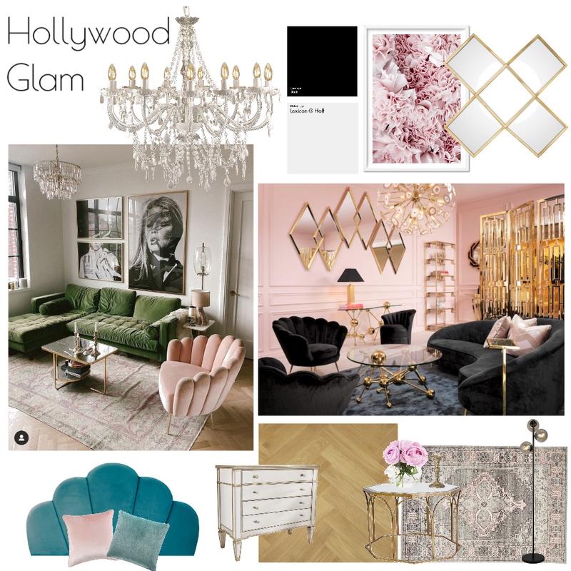 Hollwood Glam Mood Board by Mel on Style Sourcebook