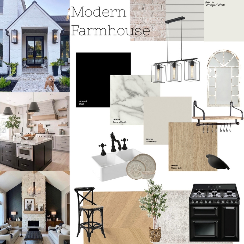 Modern Farmhouse Mood Board by Mel on Style Sourcebook