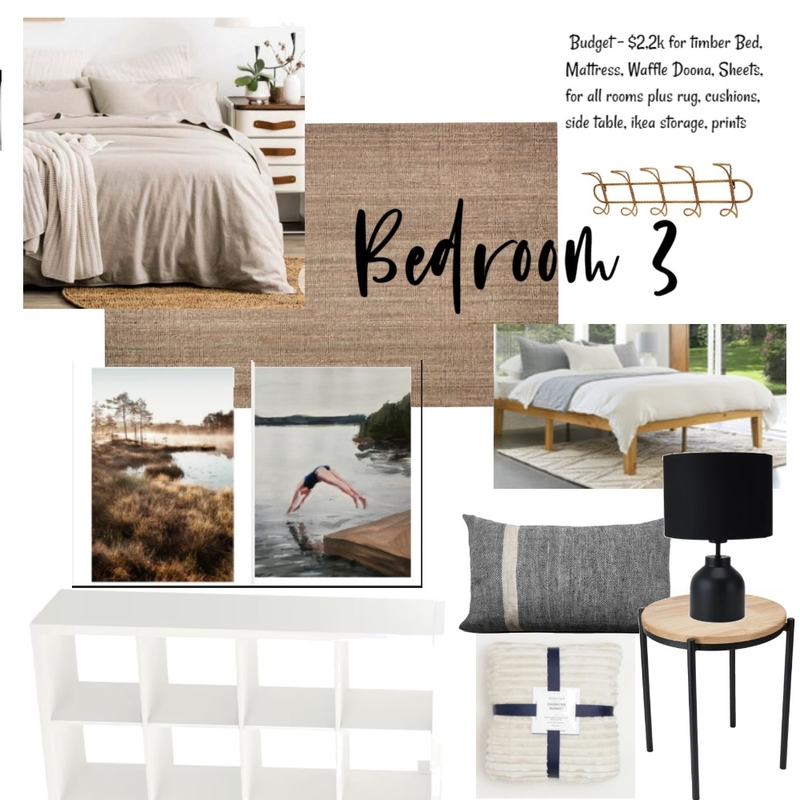 Bedroom 3 - Boho Grey & Natural Mood Board by jack_garbutt on Style Sourcebook