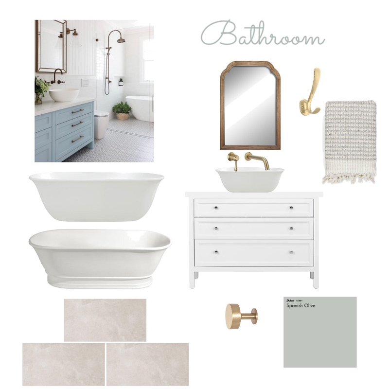 Calm Farmhouse bathroom Mood Board by liz.hore on Style Sourcebook