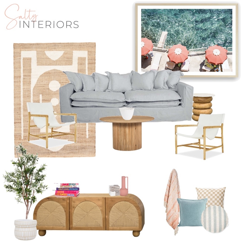 Medi Coastal Living Mood Board by Salty Interiors Co on Style Sourcebook