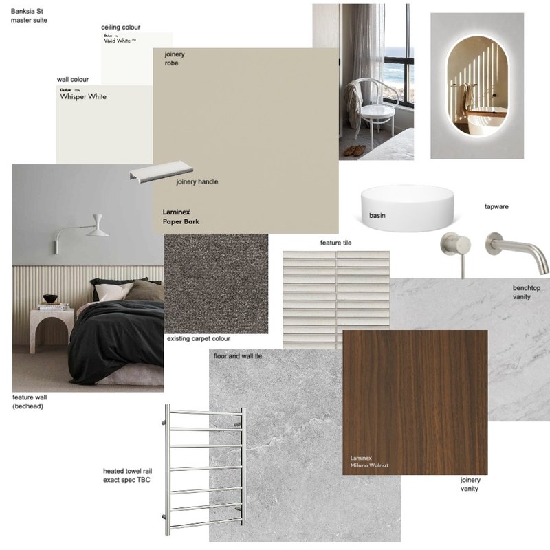 Banksia St - Master suite Mood Board by Michael Ong on Style Sourcebook