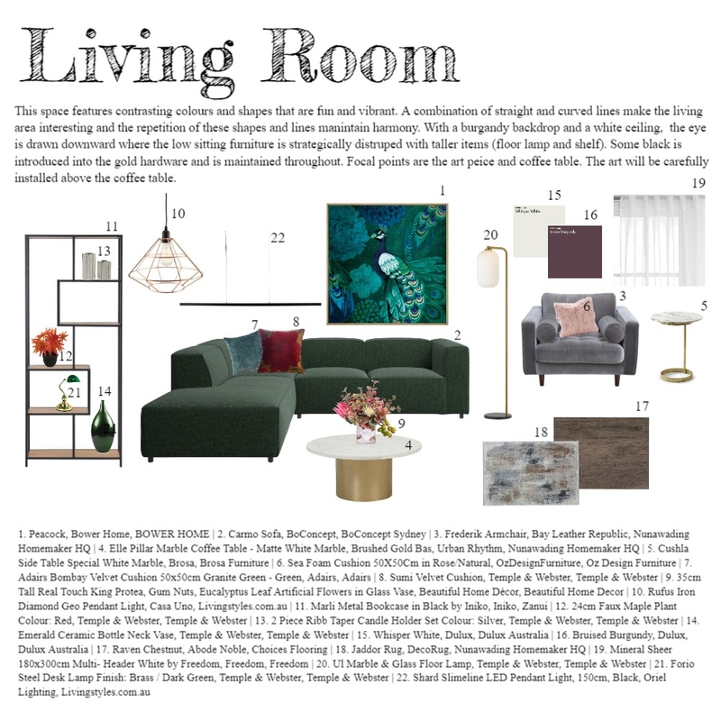 Living Mood Board by Bree.Nguyen on Style Sourcebook