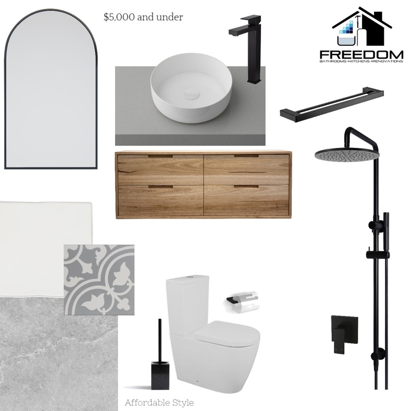$5K and Under Mood Board by Freedom Bathrooms on Style Sourcebook
