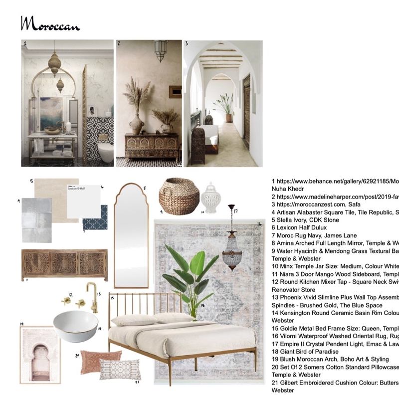 Moroccan Mood Board by Chelsea Burford on Style Sourcebook