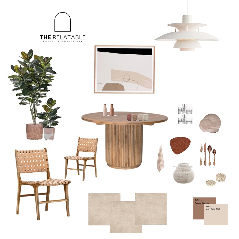 Dining Room Inspo Mood Board by The Relatable Creative Collective on Style Sourcebook