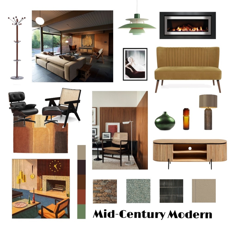 Mid Century Modern _ draft Mood Board by Gina Zhao on Style Sourcebook