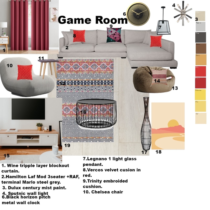 M9 game room Mood Board by Bgaorekwe on Style Sourcebook