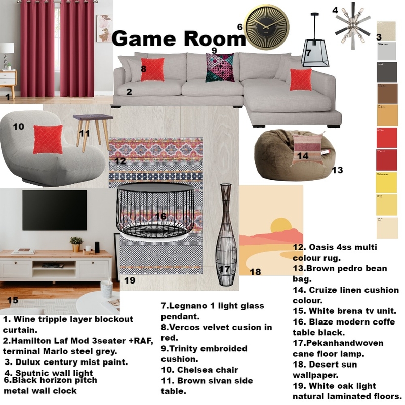 M9 game room Mood Board by Bgaorekwe on Style Sourcebook