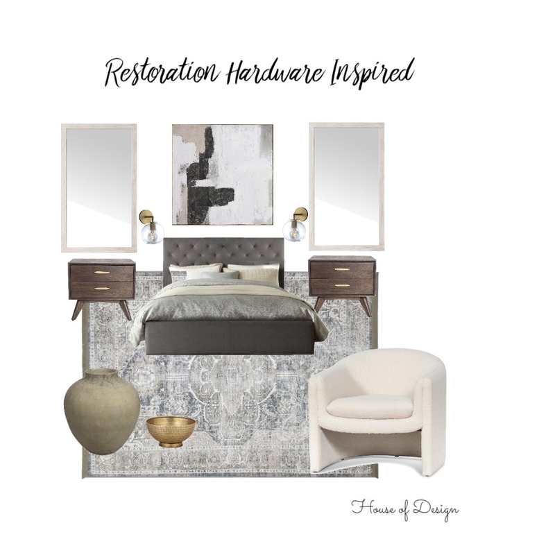 RH inspired Bedroom Mood Board by houseofdesign on Style Sourcebook