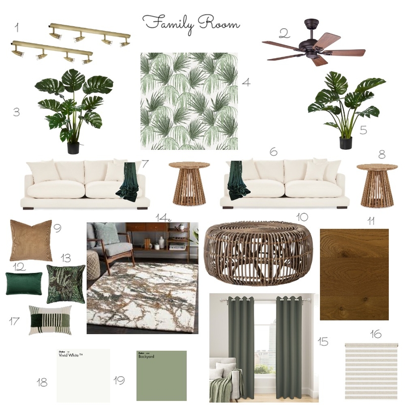 Family Room Mood Board by Sarah Falconer on Style Sourcebook