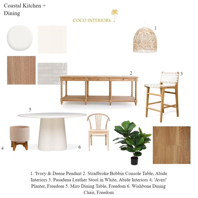 Coastal Home- Kitchen + Dining Mood Board by Coco Interiors on Style Sourcebook