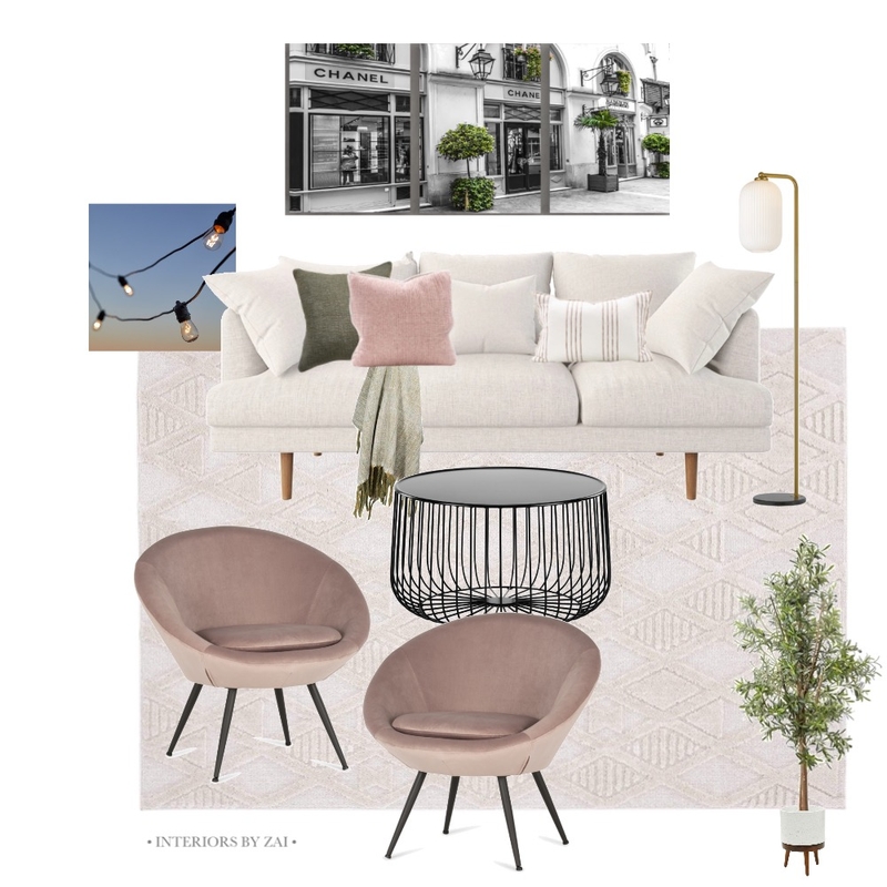 Chic living room Mood Board by Interiors By Zai on Style Sourcebook