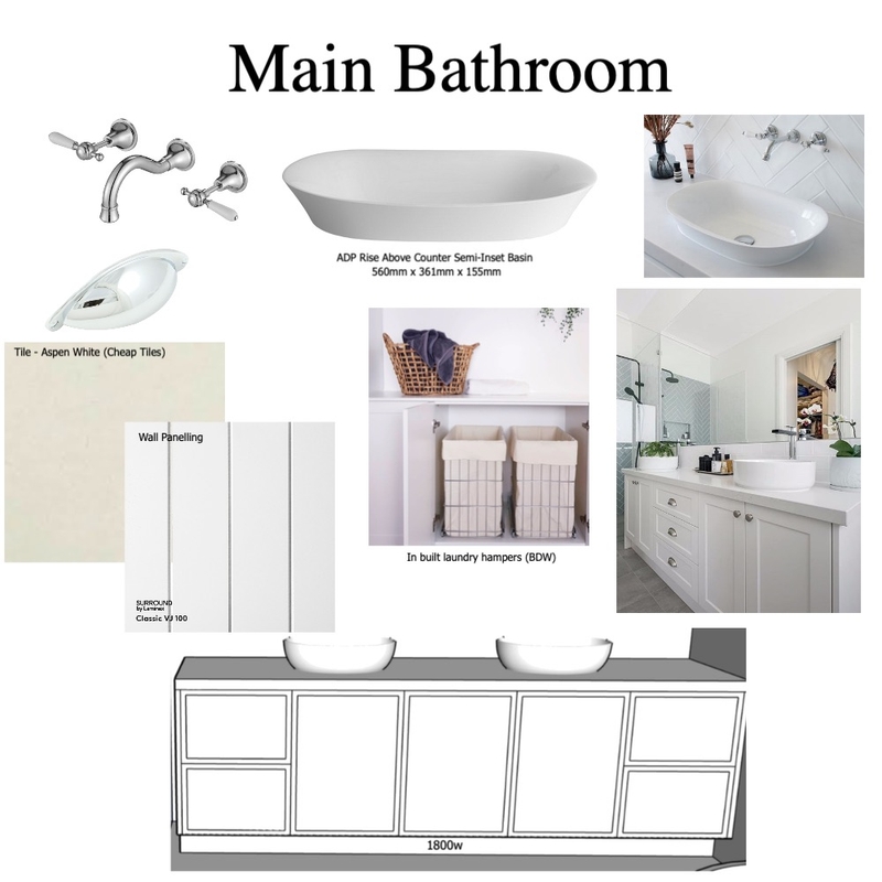 Custom Vanity Main Bathroom Mood Board by owensa on Style Sourcebook