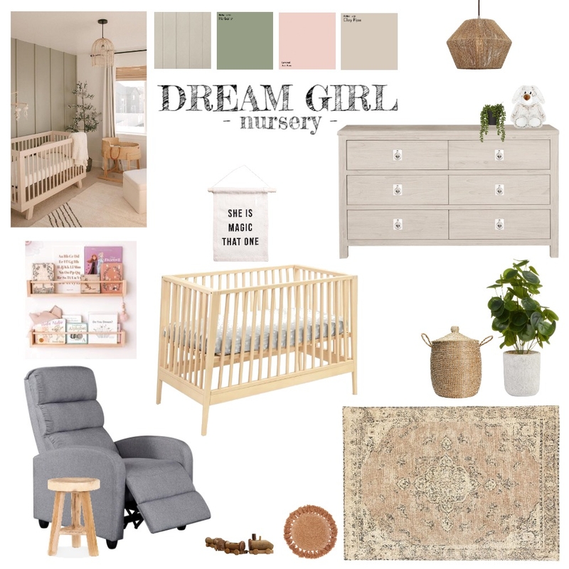 Dream Girl nursery Mood Board by rooms by robyn on Style Sourcebook