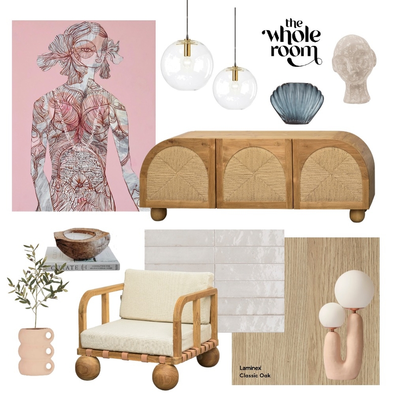 Kitchen Living Room Pink and Blue Mood Board by The Whole Room on Style Sourcebook
