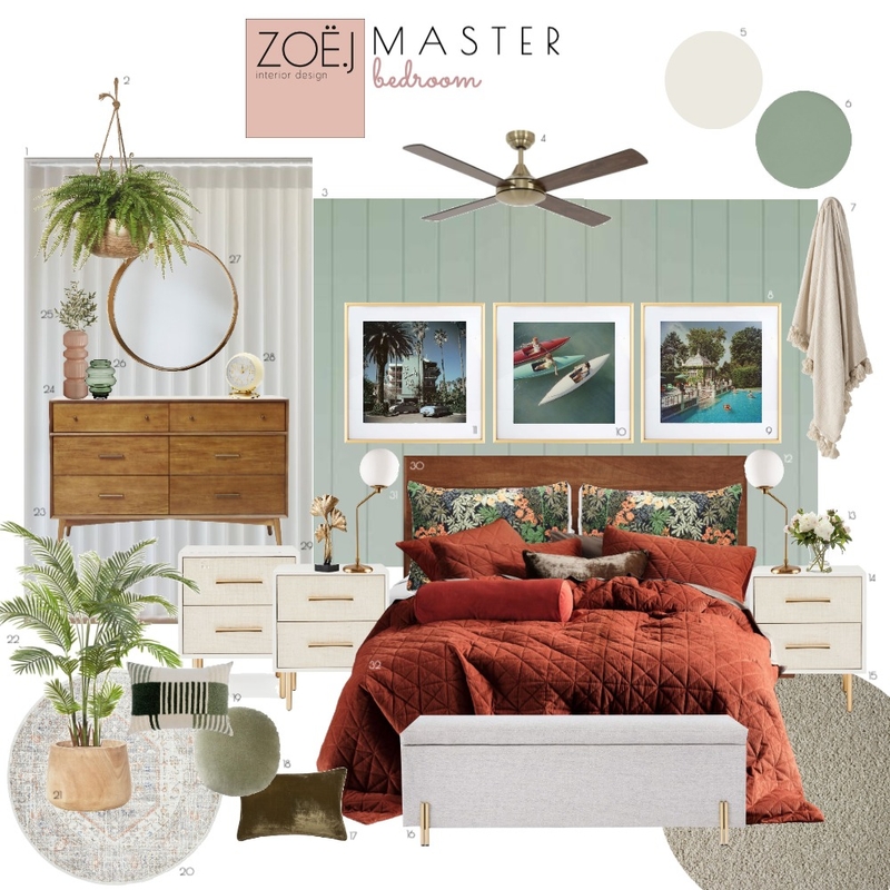 Module 10 Master Bedroom Mood Board by Zoe J on Style Sourcebook