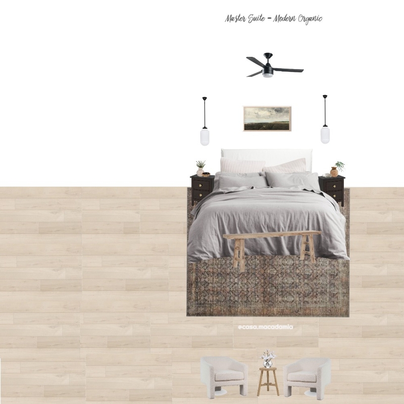 Master Suite - Modern Organic (Loloi Amber Billie - Hemnes - Boucle Chair)) Mood Board by Casa Macadamia on Style Sourcebook