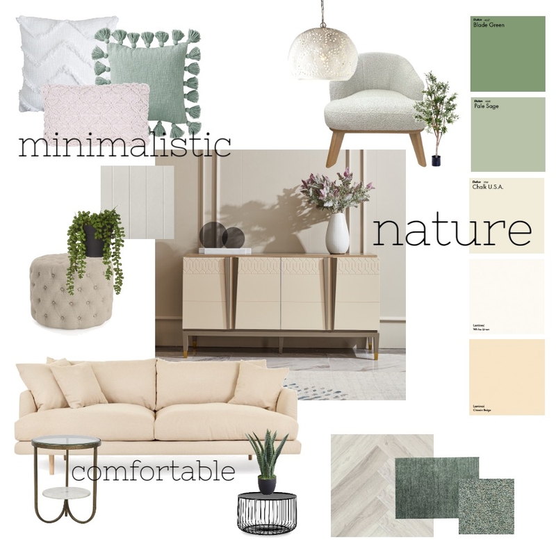 sage and beige living room Mood Board by sally lewis on Style Sourcebook