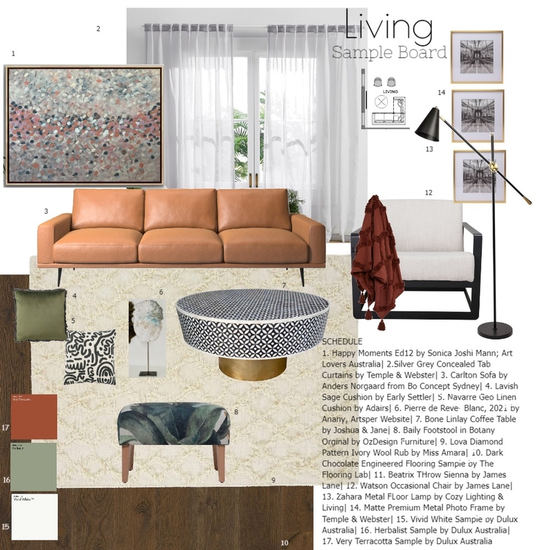 Living Sample Board Mood Board by ejbrad on Style Sourcebook