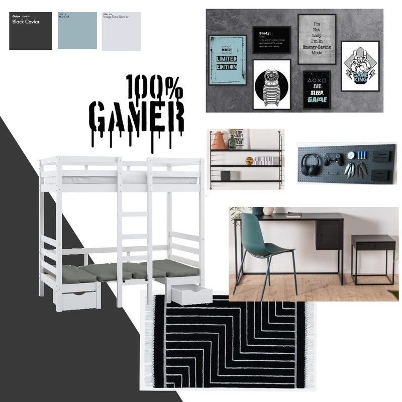 GAMER ROOM Mood Board by mayagonen on Style Sourcebook
