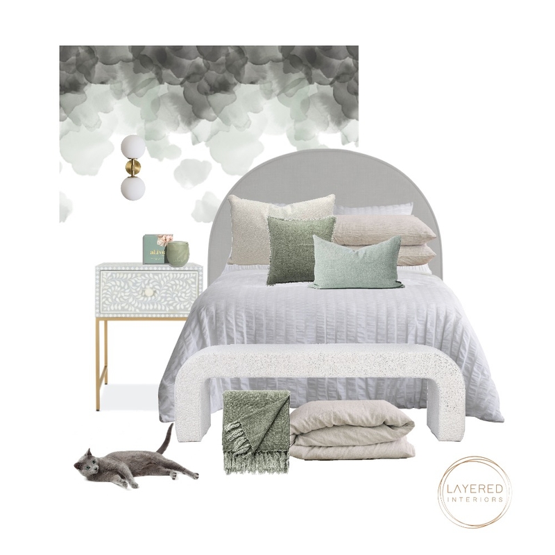 Sage Bedroom Mood Board by Layered Interiors on Style Sourcebook