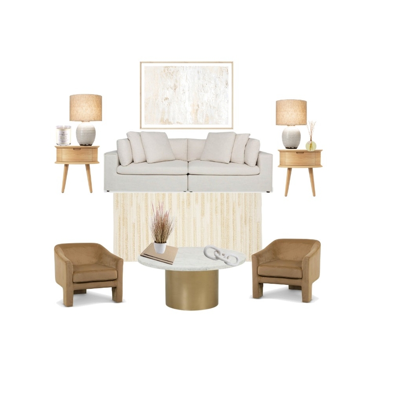 Neutral Boho Glam Living Room Mood Board by undefined on Style Sourcebook