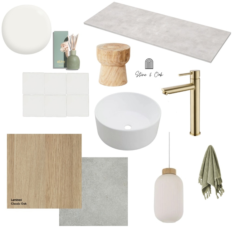 Our Bathroom Reno Mood Board by Stone and Oak on Style Sourcebook