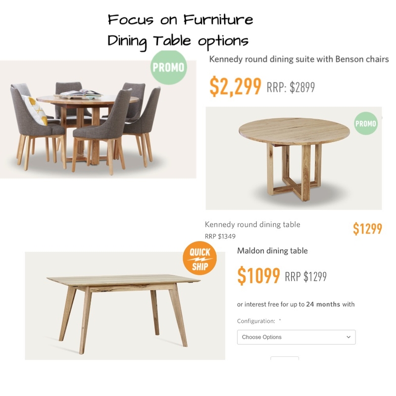 Dining Table options Mood Board by sonyapenny on Style Sourcebook
