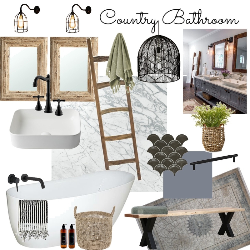 Rustic Bathroom Mood Board by Lucey Lane Interiors on Style Sourcebook