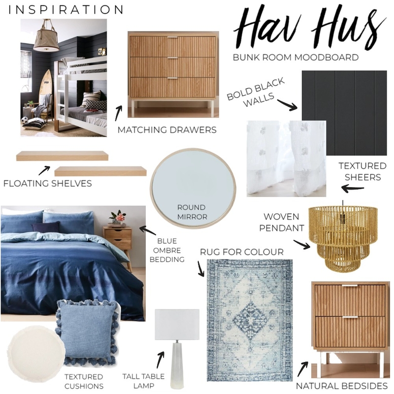 Hav Hus Moodboard - Bunk Room Blue Mood Board by Danielle on Style Sourcebook