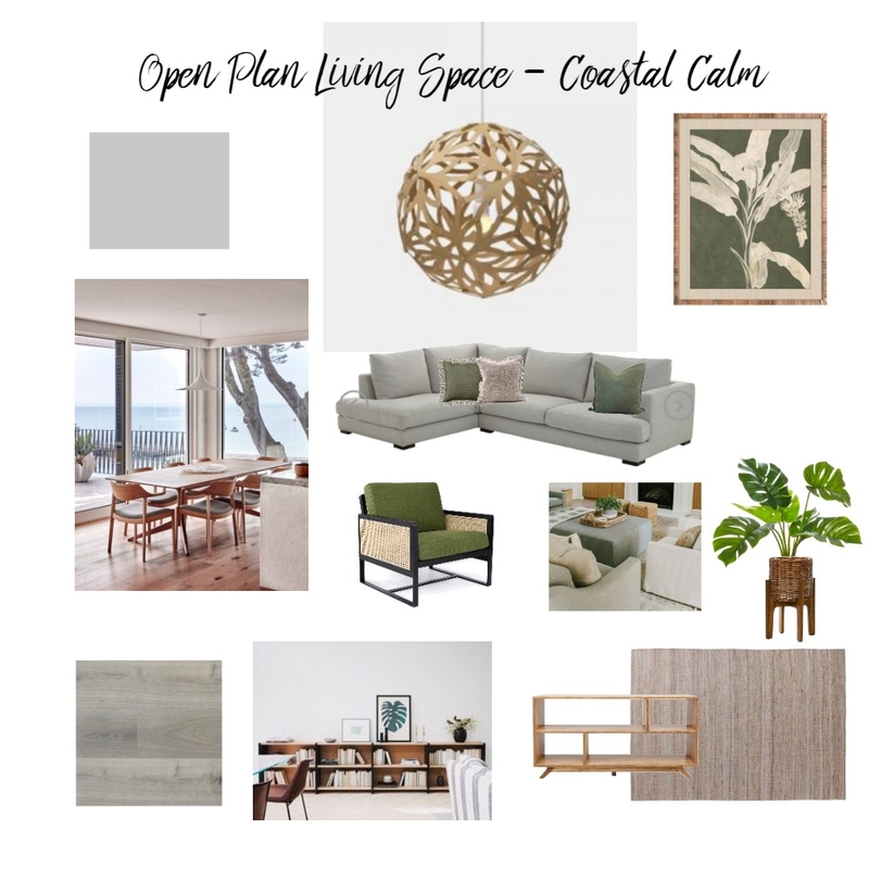 Coastal Calm Open Plan Living Space Mood Board by kshaw on Style Sourcebook