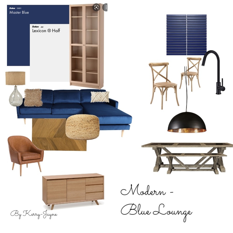 Mark - Modern - Blue Lounge Mood Board by Kerry-Jayne on Style Sourcebook