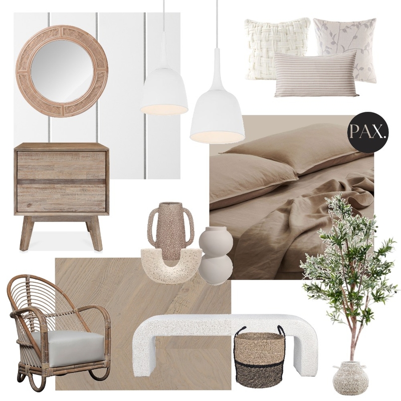Wabi Sabi Organic Bedroom Mood Board by PAX Interior Design on Style Sourcebook