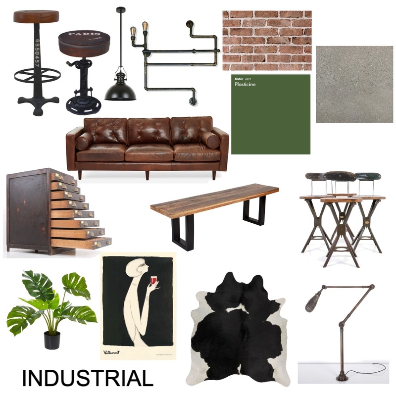 INDUSTRIAL Mood Board by iz on Style Sourcebook