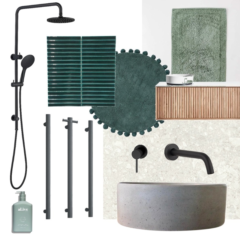 Black tap bathroom Mood Board by Bigskydesigns on Style Sourcebook