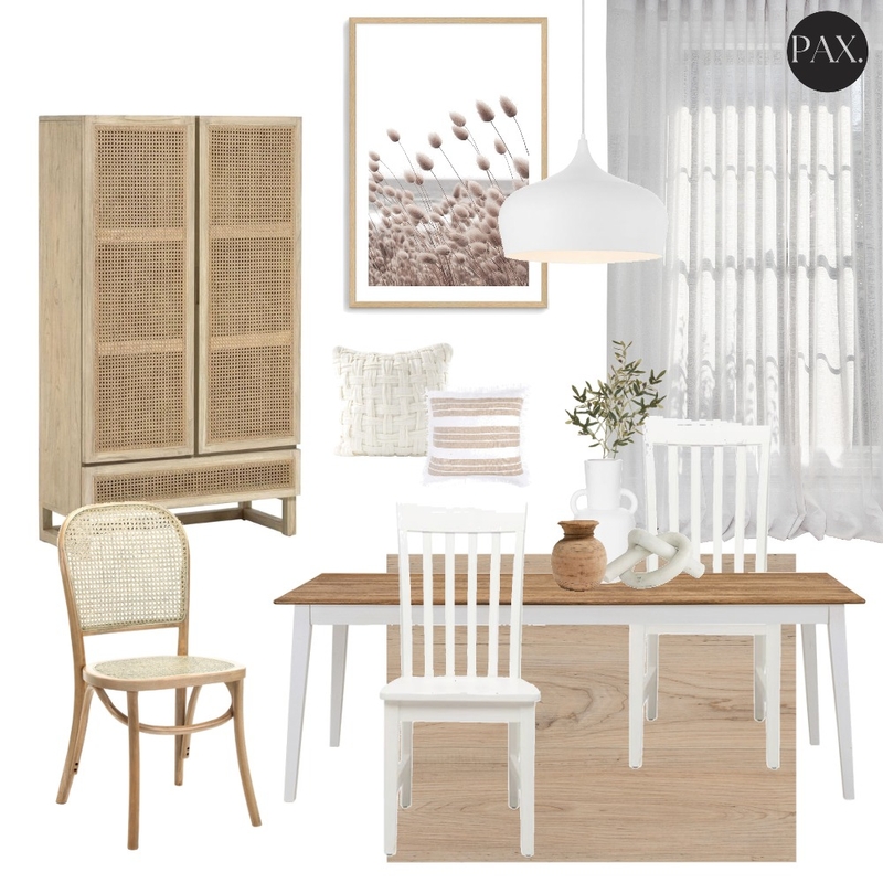 White & Natural Dining Room Mood Board by PAX Interior Design on Style Sourcebook