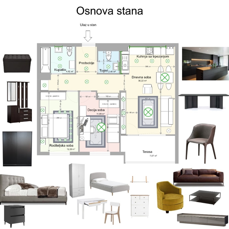 Osnova stana Sema AB Mood Board by jelena94 on Style Sourcebook