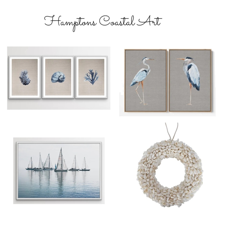 Hamptons Coastal Art Mood Board by christina_helene designs on Style Sourcebook
