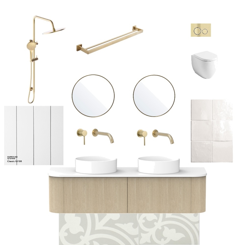 ensuite brushed brass Mood Board by jonmez on Style Sourcebook