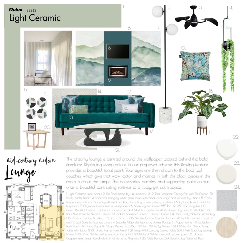 Lounge Mood Board by Ruffled Interiors on Style Sourcebook