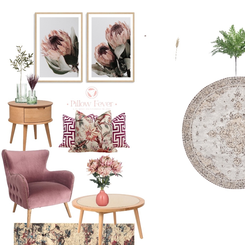 Designer Jacobean Tree of Life Pillow in Antique Rose Mood Board by bon_ana on Style Sourcebook