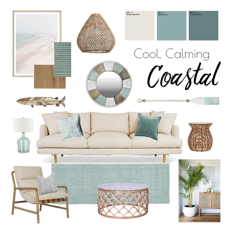 Cool, Calming Coastal Mood Board by mmg on Style Sourcebook