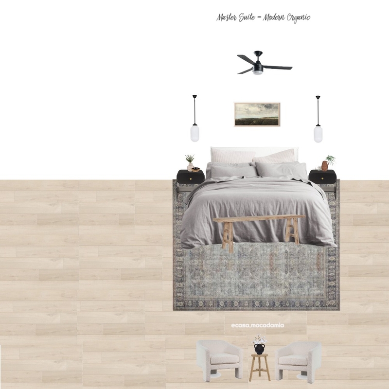 Master Suite - Modern Organic (Wynter - Perry Black - Boucle Chair) Mood Board by Casa Macadamia on Style Sourcebook