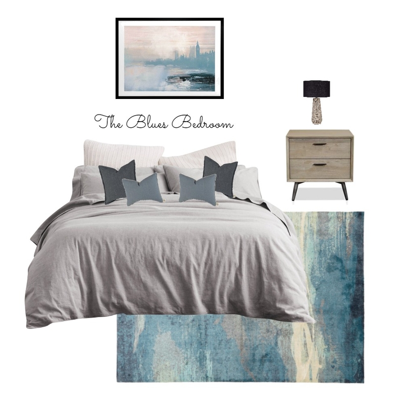 The Blues Bedroom Mood Board by creative grace interiors on Style Sourcebook