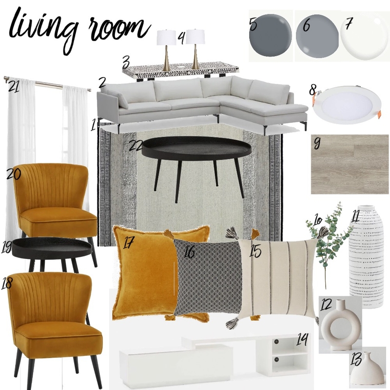 living room Mood Board by mena obaidi on Style Sourcebook