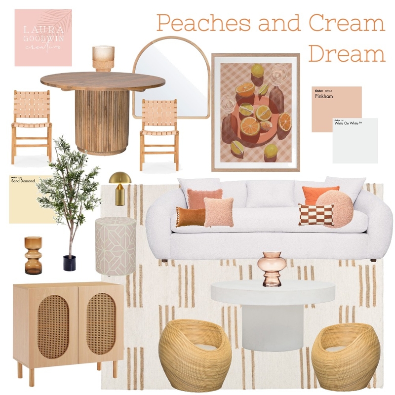 Peaches and Cream Dream Mood Board by Laura Goodwin Creative on Style Sourcebook